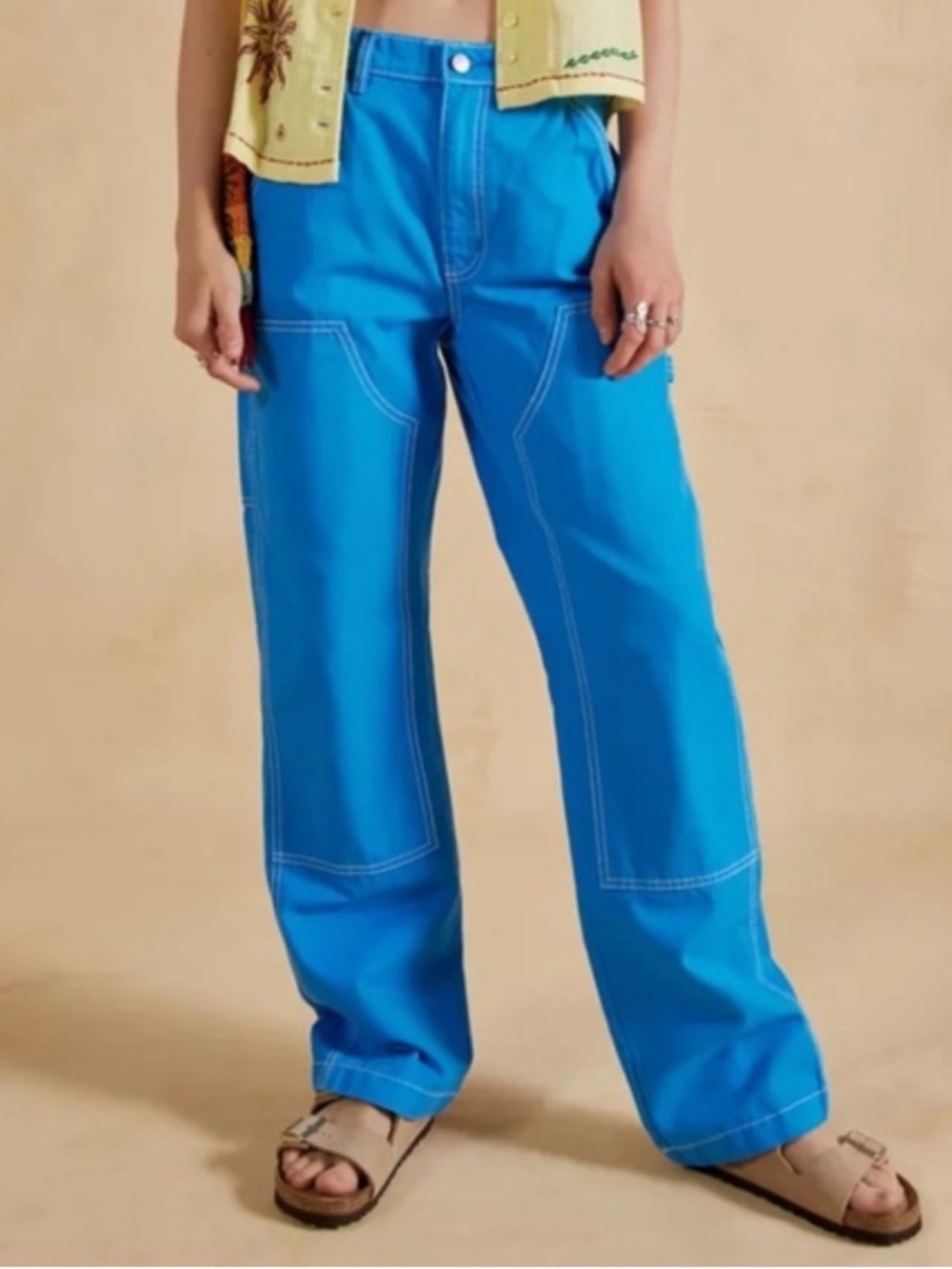 NWT Urban Outfitters BDG Canvas Carpenter Pants Blue